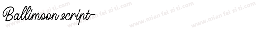 Ballimoon script字体转换